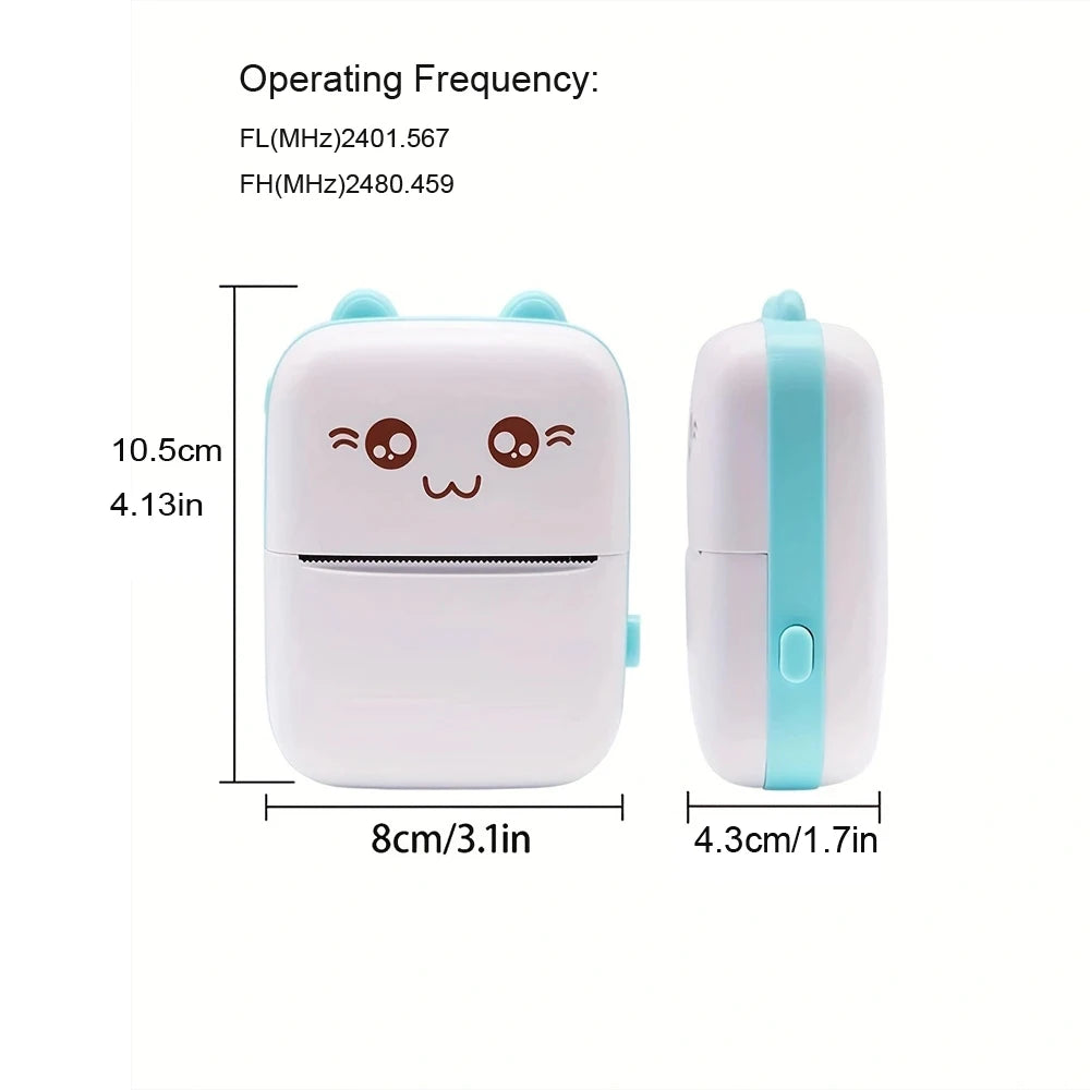 Mini Printer For IPhone And Android, Wireless Mini Photo Printer Label