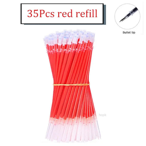 35 PCS Gel Pen Set School Supplies Black Blue Red Ink Color 0.5mm