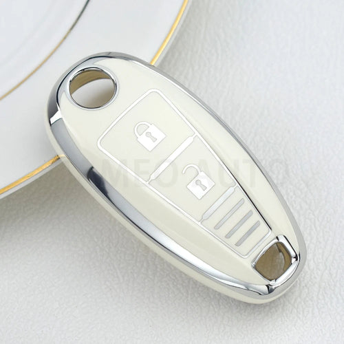 TPU Silver Line Car Smart Key Cover Case Bag Protector For Suzuki