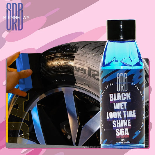 Black Wet Look Tire Shine Dressing -Automotive Clear Coat Tire