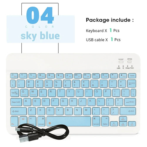 9.7in Mini Wireless Bluetooth Mouse BT English Keyboard For iPad 10th