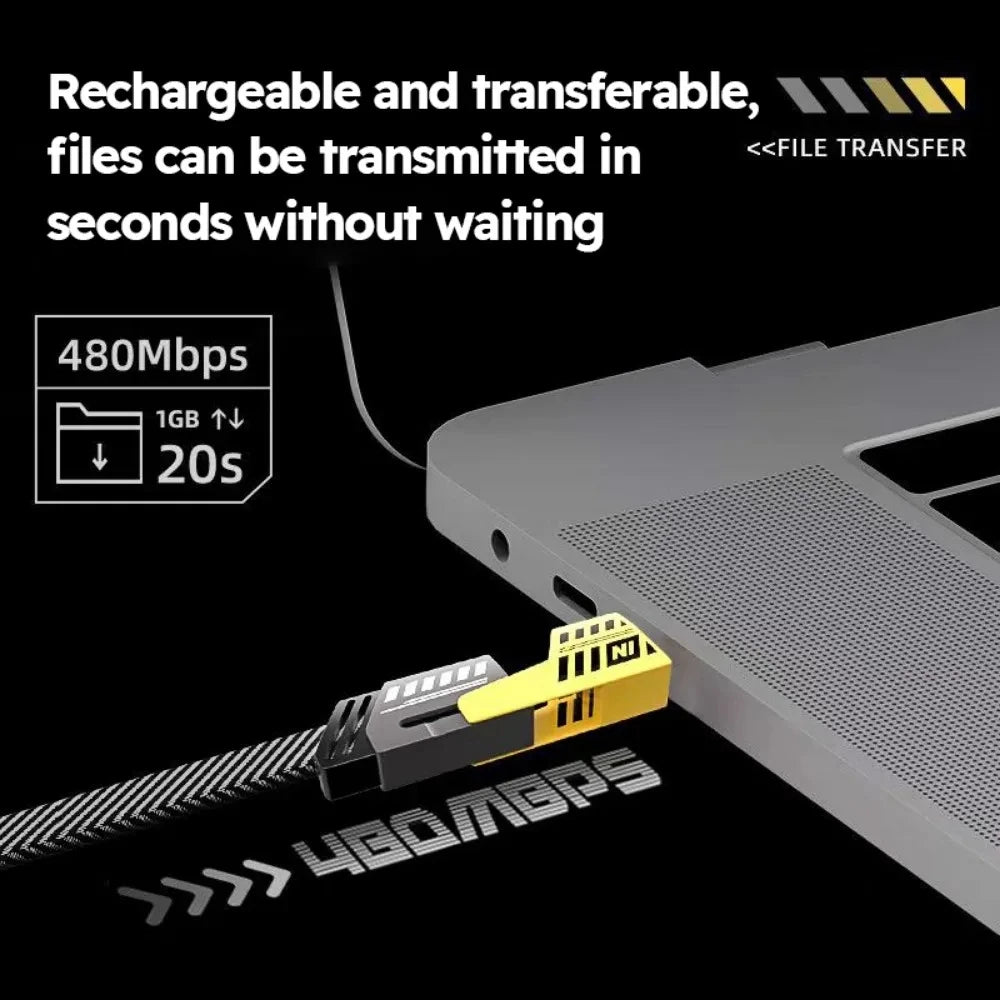 4-in-1 USB C Charging Cable TypeC Lightning Connector Nylon Braided PD