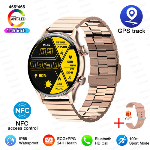 For XIAOMI HD Bluetooth Call Watch 2024 ECG Smart Watch Women AMOLED