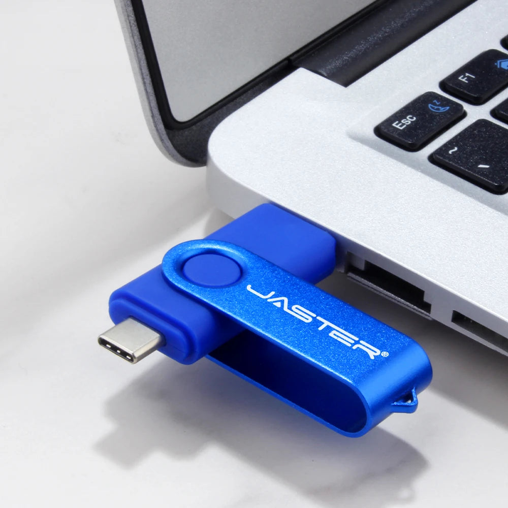 Free Custom Name OTG 2-in-1 USB Micro Type-c Flash Drive 4GB 8GB 16GB