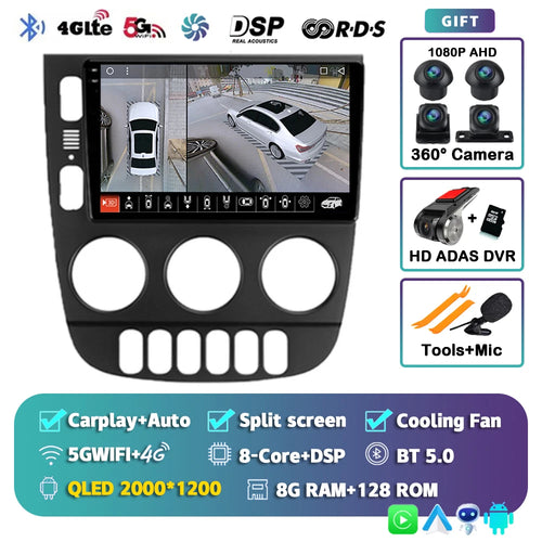 Android 14 Carplay Auto 2K Screen Car Radio Multimedia Player