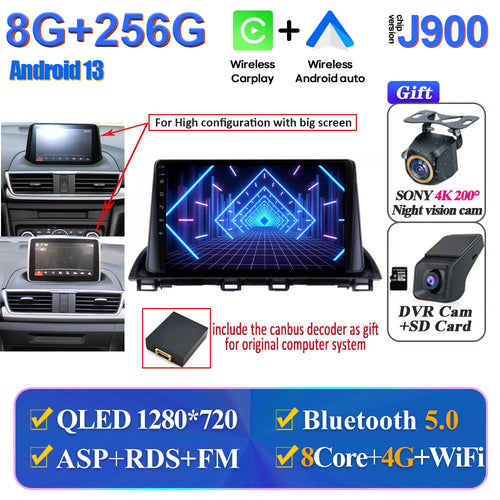 Car Multimedia Android For Mazda 3 Axela 2014-2017 2018 2019 Head Unit