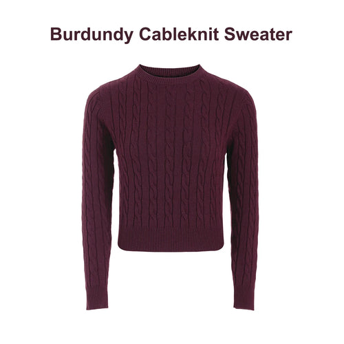 AP Women 2025 Autumn and Winter Cableknit Sweater Soft Casual Five