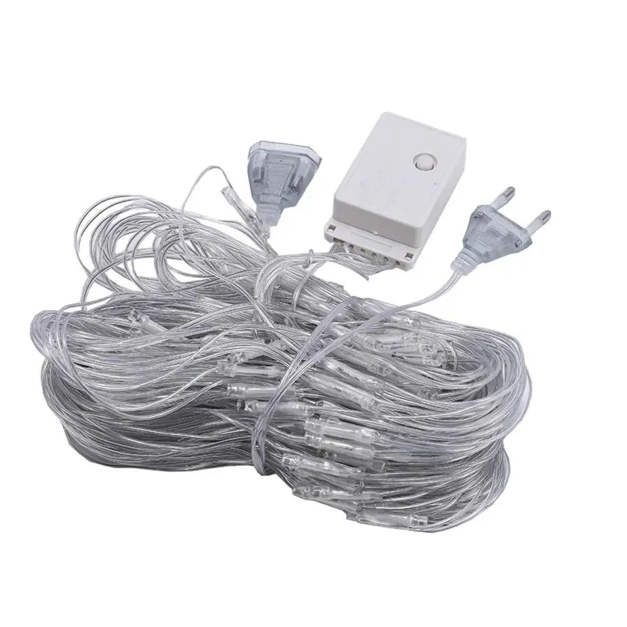 Tail Plug 220V EU Plug 10M Christmas LED String Light Garlands