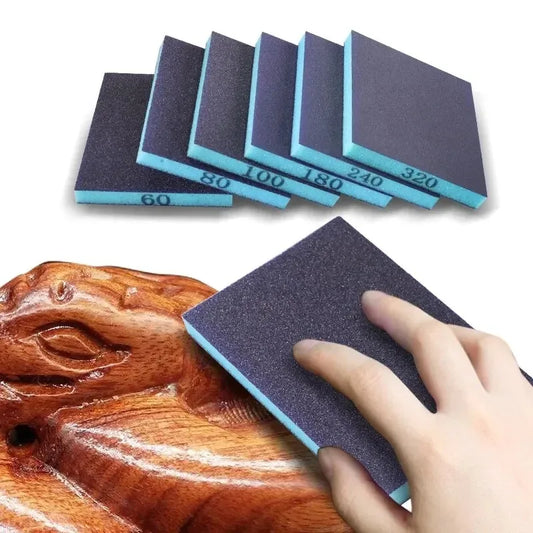 6PCS Sanding Sponge 60-320 Grit Washable and Reusable Wet Dry Sanding