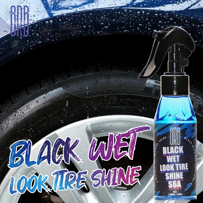 Black Wet Look Tire Shine Dressing -Automotive Clear Coat Tire