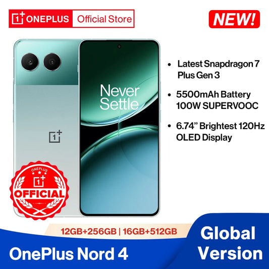 New OnePlus Nord 4 Global Version Snapdragon 7 Plus Gen 3 Sony 50MP