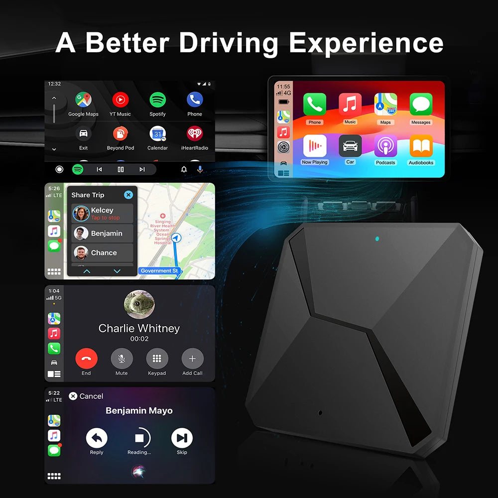 2in1 Wireless CarPlay Dongle Wireless Android Auto Box For Car Radio