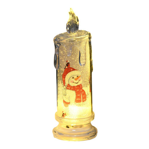 Electronic Candle Christmas Decoration Transparent Built-in Printed