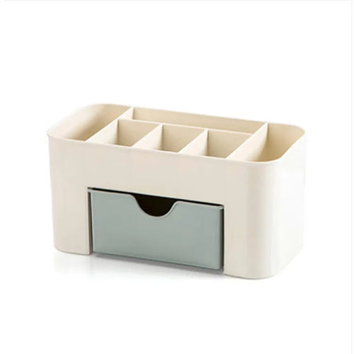 Makeup Organizer Storage Box With Drawer Cotton Swab Stick Storage
