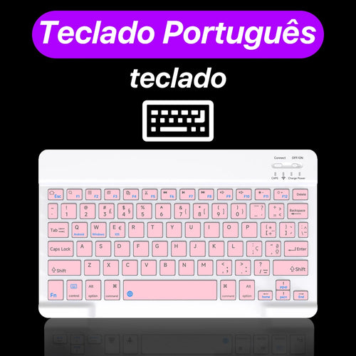 CASEPOKE 10 Inch Bluetooth Wireless Keyboard For Samsung Xiaomi Apple