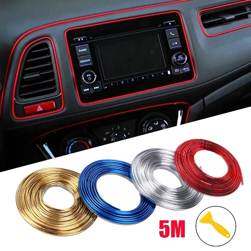 Universal Car Moulding Decoration Flexible Strips 5M/3M/1M Interior