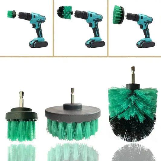 3pcs Drill Brush Attachment Set Power Scrubber Brush With Drill Scrub