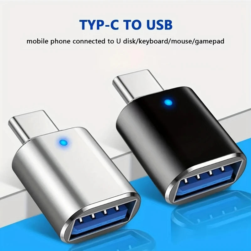 LED USB 3.0 To Type C Adapter OTG To USB C USB-A To Micro USB Type-C