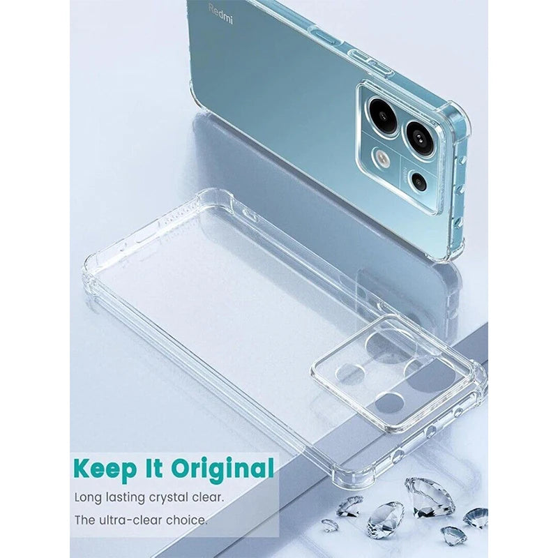 Luxury Clear Shockproof Case For Xiaomi Redmi Note 13 12 11 Pro Plus