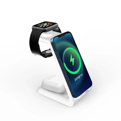 100W Wireless Charger 3 In 1 Stand Dock For Apple Watch 8 7 AirPods