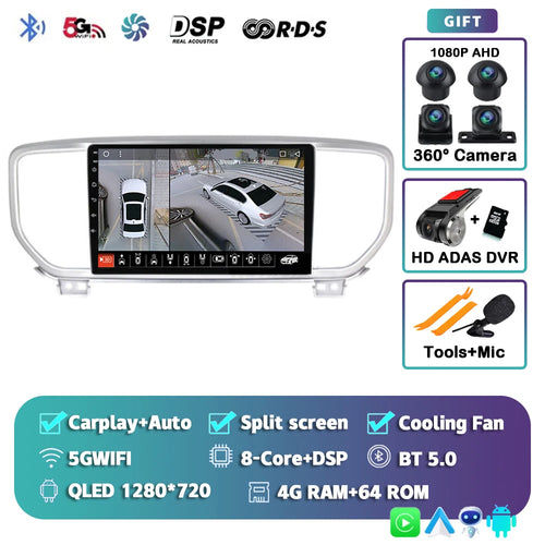 Android 14 Car Multimedia Radio For KIA Sportage 4 2016 2017 2018 2019