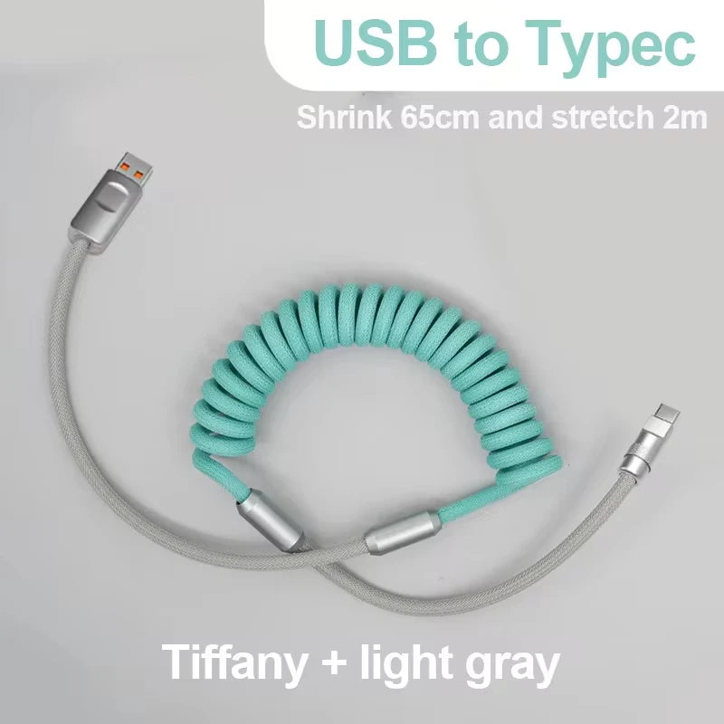 For Android 1.8M 120W Fast Charge USB Cable Quick Charge Type-C