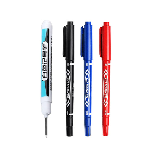 1/4Pcs White Permanent Paint Pen set for Wood Rock Plastic Leather