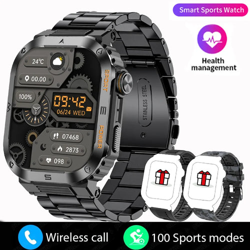 Rugged And Durable Military Smart Watch Ip68 Waterproof 2.01 '' HD