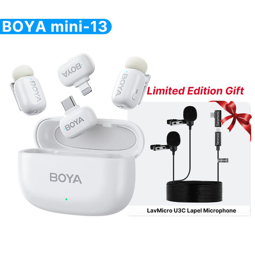 BOYA BOYA Mini Wireless Lavalier Microphone for iPhone Android USB-C