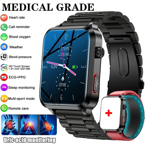 2024 New Medical Grade Smart Watch air Pump ECG True Accurately Blood