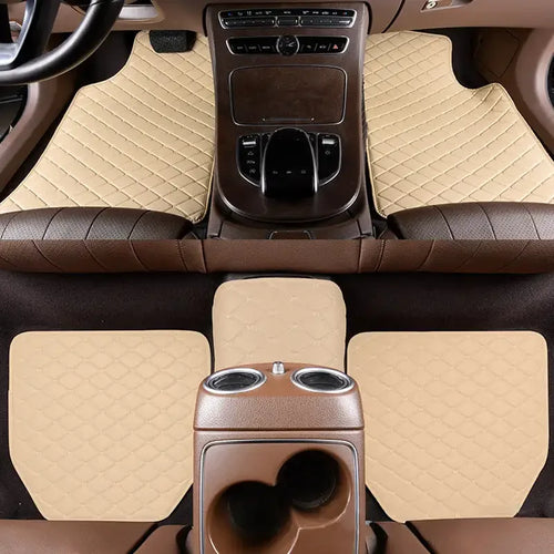 5 pcs Waterproof Leather Car Floor Mats Universal Auto Foot Pad