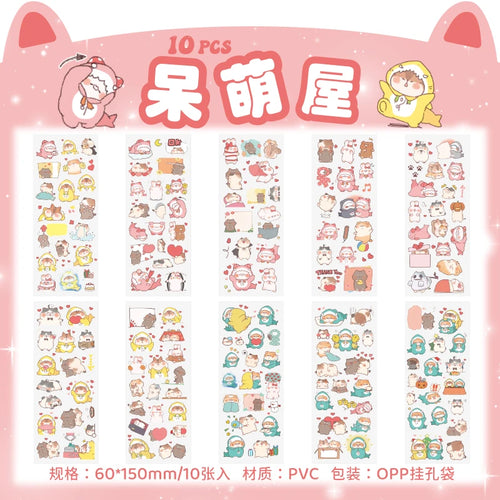 150PCS+ Card Kawaii Scrapbooking Bicycle Decals Gift Frog Students