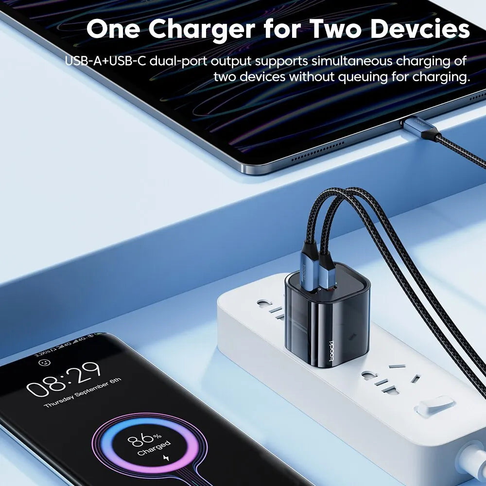 Toocki GaN USB Type C Charger Portable High Speed Charger for iPhone