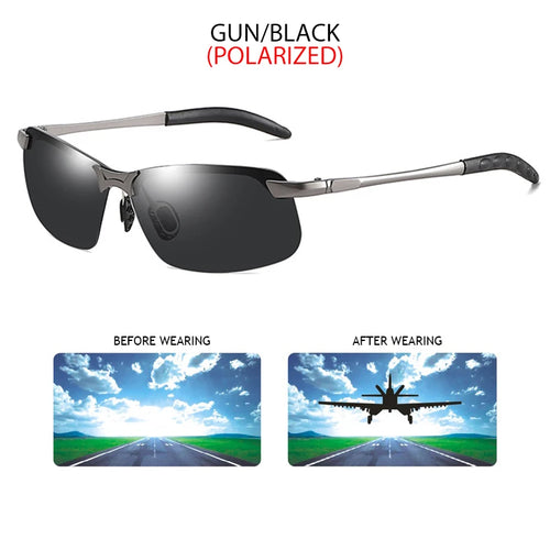 Fashion Half Frame Photochromic Sunglasses Men Women Classic Chamelon