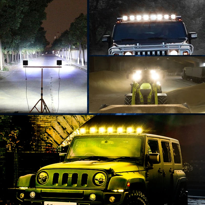 BraveWAY LED Work Light/Driving Light Super Bright Fog Light DRL for