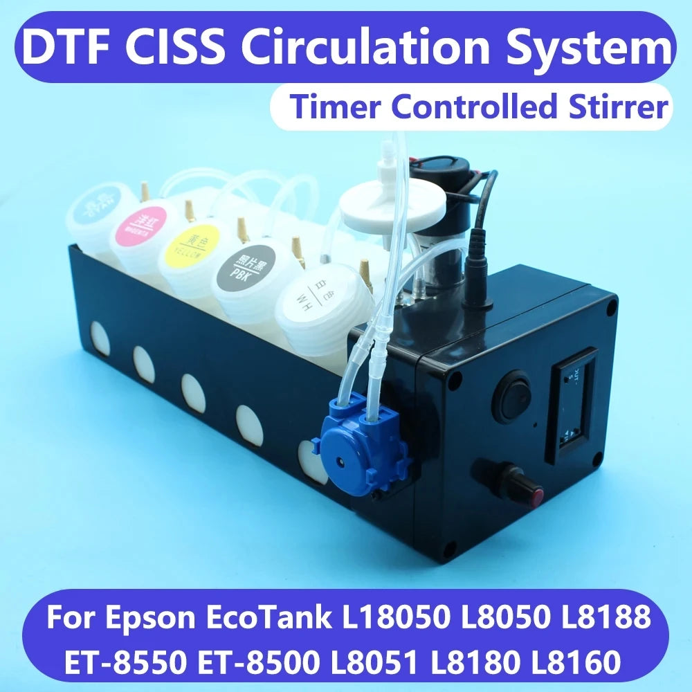 ET-8550 DTF White Ink Circulation System DTG 8550 CISS Ink Tank For