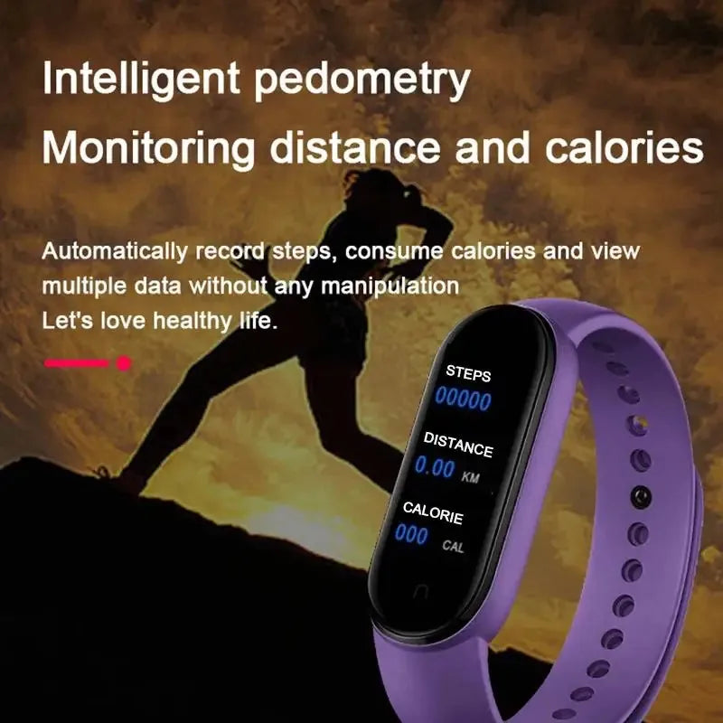 M7 Smart Band Watch Silicone Heart Rate Smart Band Varied Dials