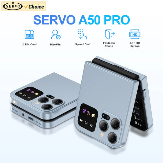 SERVO Classic Color Flip Mobile Phone Auto Call Record FM Radio Speed