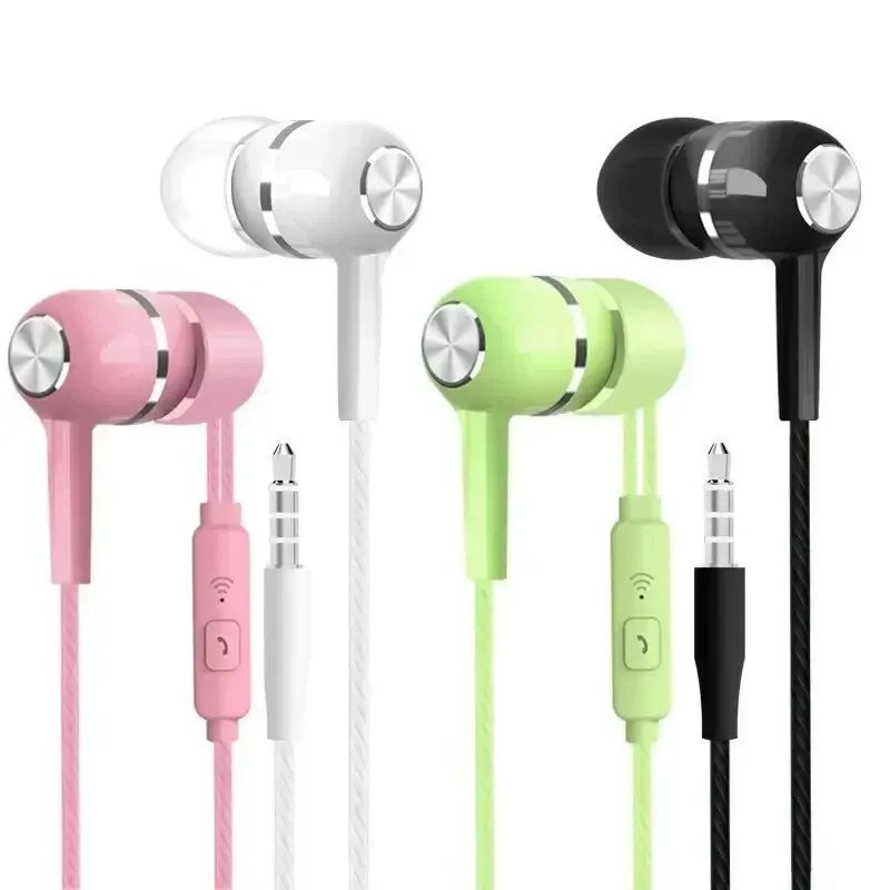 3.5mm Wired Headphones In Ear Headset Wired Earphones with Microphone
