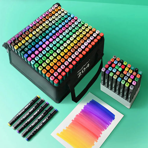 12-262 Colores Double Pen Tip Markers Brush Pens Set Painting