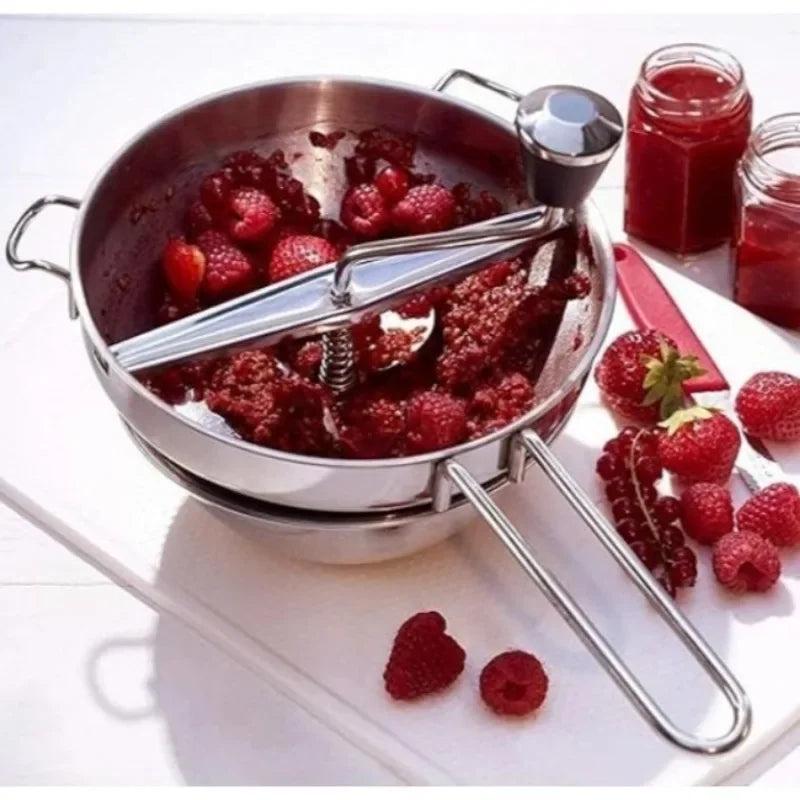Stainless Steel Food Mill  Professional Manual Jam Masher Vegetable