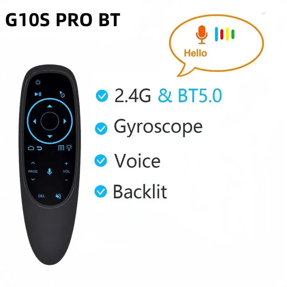 G10S Pro BT Air Mouse 2.4G Wireless Gyroscope Smart Remote Control