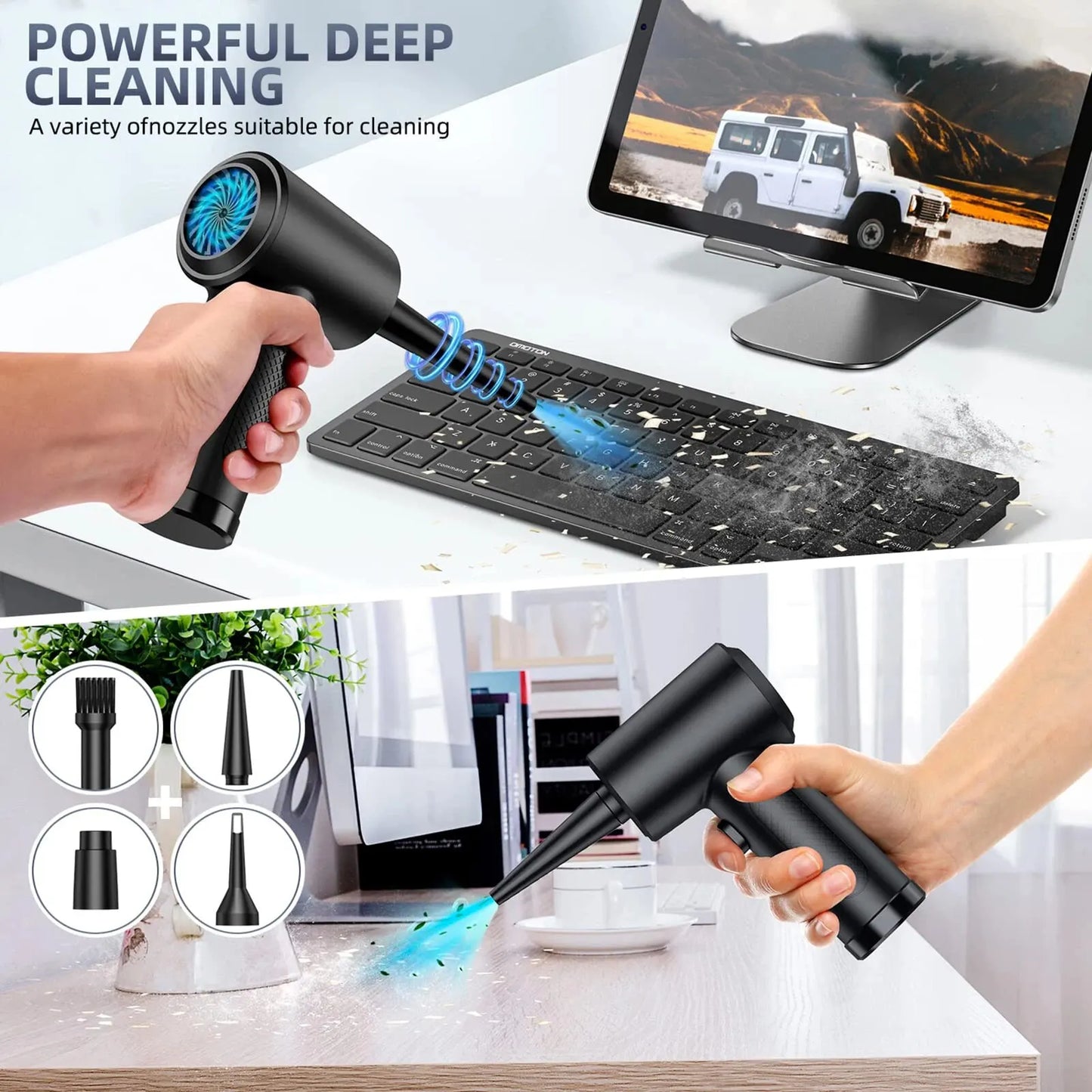 Compressed Air Duster Electric Rechargeable Cordless Air Blower