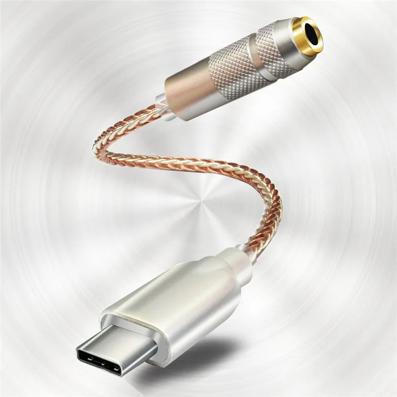HiFi DAC Type C to 3.5mm Earphone Amplifier USB C Audio Decoder AMP