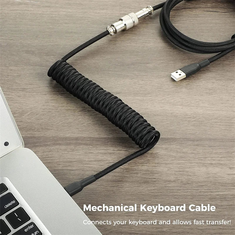3M Type C Mechanical Keyboard Coiled Cable USB Keyboard Wire