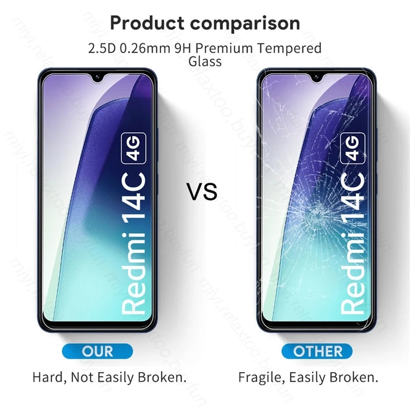 4 In 1 Protective Glass for Xiaomi Redmi 14C 4G Screen Protector Lens