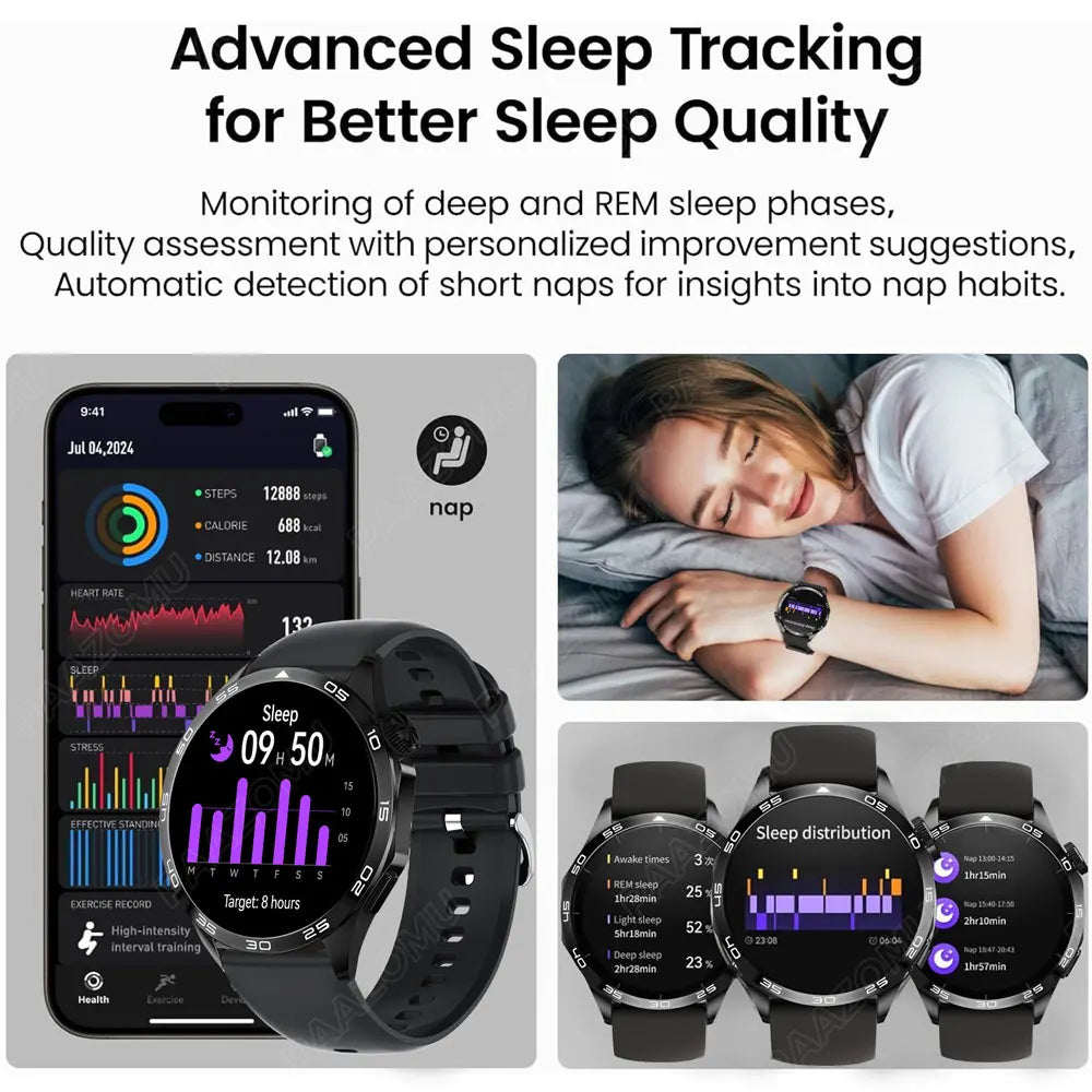 2024 New For Huawei Smart Watch Men Watch 4 Pro+ 1.50 Inch HD Screen