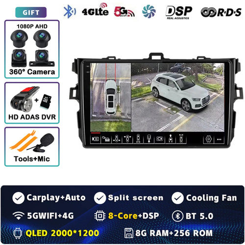 Android 14 Car radio Navigation Multimedia Player For Toyota Corolla