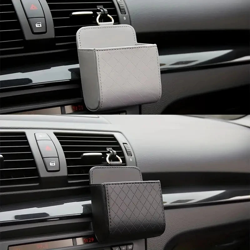 Car Phone Holder Mount Air Vent Hanging Storage Box Car Mobile Phone