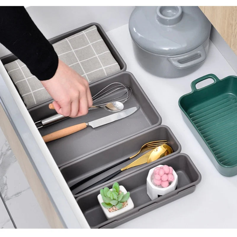 8pcs/set Adjustable Drawer Organizer Box Trays Make Up Cosmetics